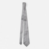 Elegante grijze marmeren patroon stropdas (Achterkant)