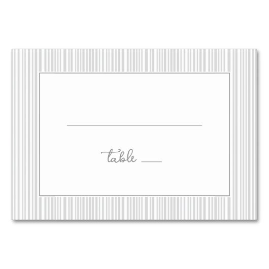 Elegante Grijze Minimalistische Lijnen Kaart (Voorkant)
