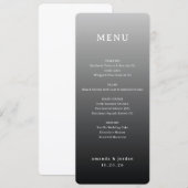 Elegante Grijze Minimalistische Menu (Voorkant / Achterkant)