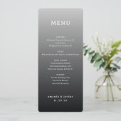 Elegante Grijze Minimalistische Menu (Staand voorkant)
