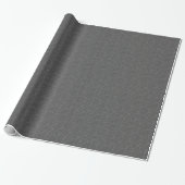 Elegante Grijze Monochromatische  Bloemen Damasks Cadeaupapier (Uitgerold)