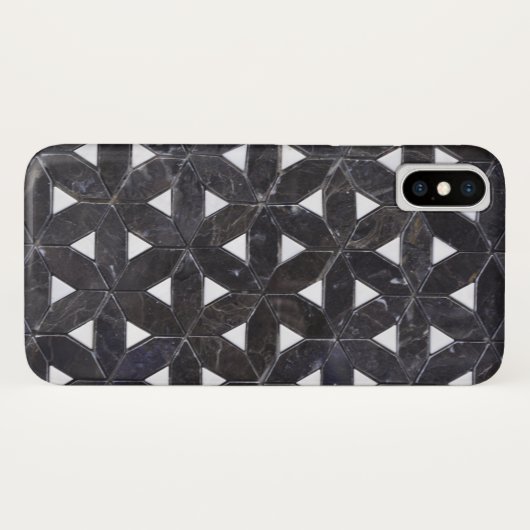 elegante grijze mozaïek bloem van het leven Tegel Case-Mate iPhone Case (Achterkant (horizontaal))