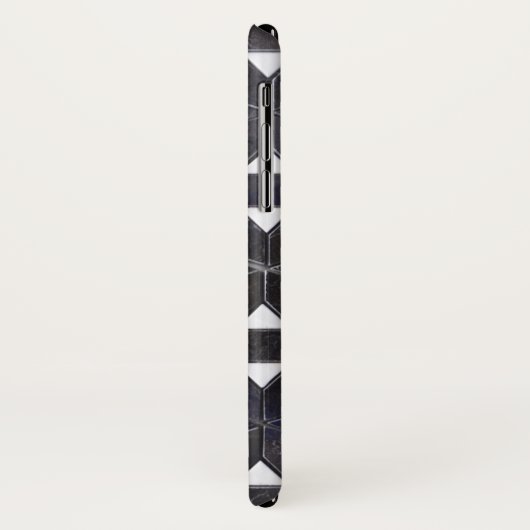 elegante grijze mozaïek bloem van het leven Tegel Case-Mate iPhone Case (Achterkant/links)