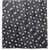 elegante grijze mozaïek bloem van het leven Tegel Douchegordijn (Voorkant)