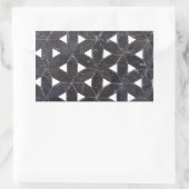 elegante grijze mozaïek bloem van het leven Tegel Rechthoekige Sticker (Tas)