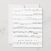 elegante grijze muziekuitvoering kaart (Voorkant)