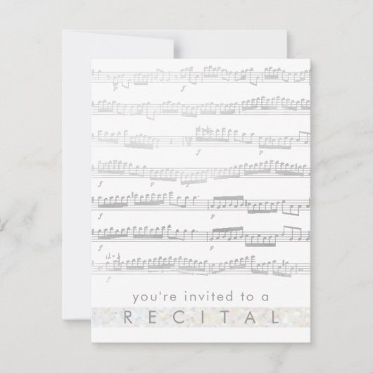 elegante grijze muziekuitvoering kaart (Voorkant)