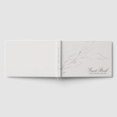 Elegante grijze potlood geschetste tak bruidsdouch gastenboek (Volledig)