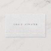 Elegante Grijze Professionele Gouden Streep Visitekaartje (Voorkant)