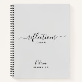 Elegante grijze reflecties journaal notitieboek