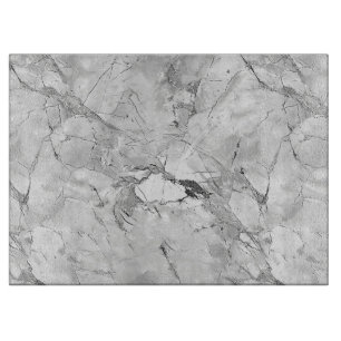 Elegante grijze "Regal Stone Vein" Marmeren textuu Snijplank