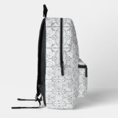 Elegante grijze rugzak met scrollpatroon (Links)