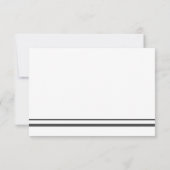 Elegante grijze strepen begrafenis sympathie dank  kaart (Achterkant)