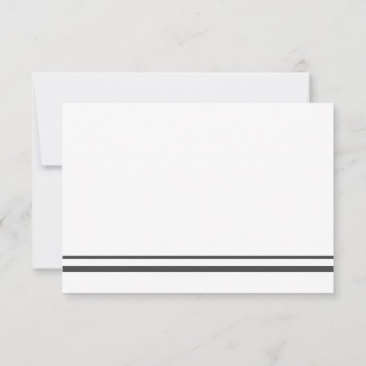 Elegante grijze strepen begrafenis sympathie dank kaart (Achterkant)