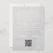 Elegante grijze tint met foto bruiloft save the date (Achterkant)
