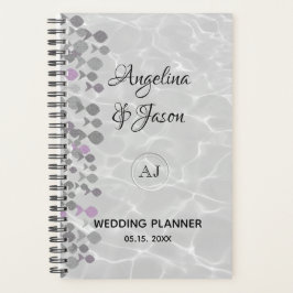 Elegante grijze trouw planner