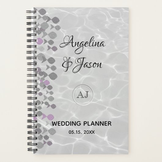 Elegante grijze trouw planner (Voorkant)
