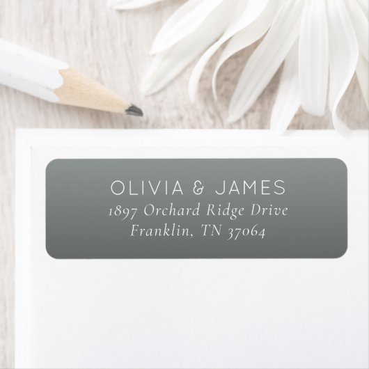 Elegante Grijze Typografie Etiket (Insitu)