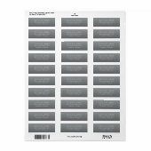 Elegante Grijze Typografie Etiket (Full Sheet)