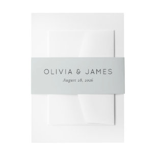 Elegante Grijze Typografie Uitnodigingen Wikkel