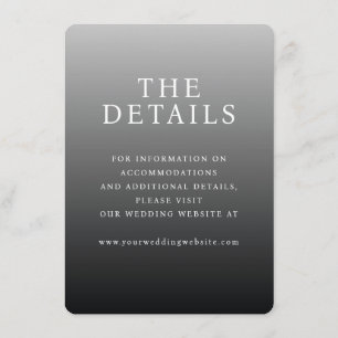 Elegante grijze typografische details informatiekaartje