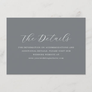 Elegante grijze typografische details informatiekaartje