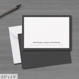 Elegante grijze typografische notitie Kaart Notitiekaartje