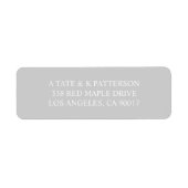 Elegante grijze uitnodigingsadreslabels etiket (Voorkant)