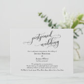 Elegante, grijze uitnodigingskaart voor uitgesteld kaart (Staand voorkant)