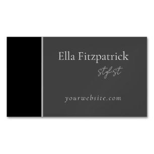 Elegante grijze Visitekaartjes magneet