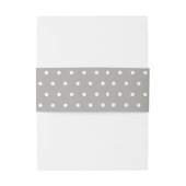 Elegante Grijze Witte Polka Dots Wedding Uitnodigingen Wikkel (Achterkant Voorbeeld)