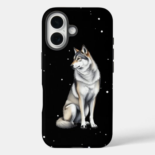 Elegante grijze wolf Case-Mate iPhone case (Achterkant)