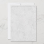 Elegante grijze zilveren glinster marmeren eveneme kaart (Achterkant)