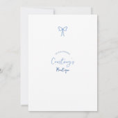 Elegante grillige bogen Blue Business Opening Even Kaart (Achterkant)