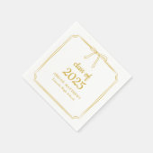 Elegante grillige boog geel gouden Afstuderen Servet (Hoek)