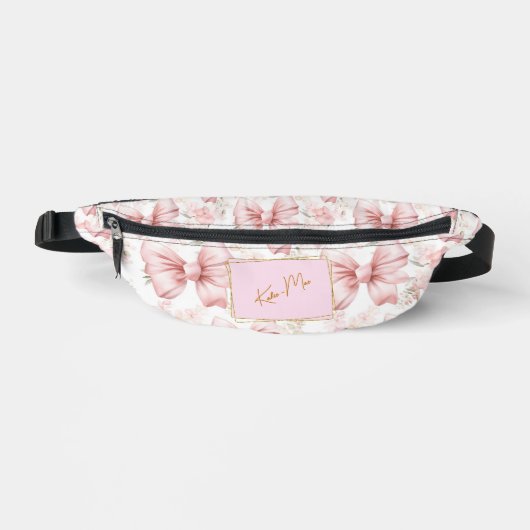 Elegante grillige gepersonaliseerde Coquette Bow Heuptasje (Voorkant)