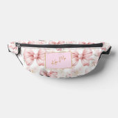 Elegante grillige gepersonaliseerde Coquette Bow Heuptasje (Liggend)
