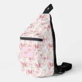 Elegante grillige gepersonaliseerde Coquette Bow Sling Bag (Rechterhoek)
