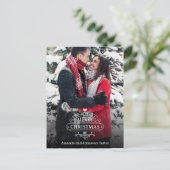 Elegante grillige kerstvakantie foto Briefkaart (Staand voorkant)