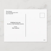 Elegante grillige kerstvakantie foto Briefkaart (Achterkant)