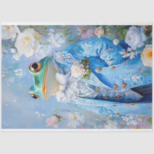 Elegante grillige kikker Moederdag decoupage Tissuepapier (Voorkant)