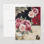 Elegante grillige romantische gotische Vintage Briefkaart (Voorkant / Achterkant)