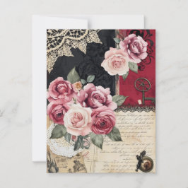 Elegante grillige romantische gotische Vintage Briefkaart