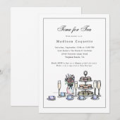 Elegante grillige tijd voor Baby shower Kaart (Voorkant / Achterkant)