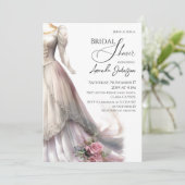 Elegante grillige trouwjurk Vrijgezellenfeest Kaart (Staand voorkant)