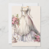 Elegante grillige trouwjurk Vrijgezellenfeest Kaart (Achterkant)