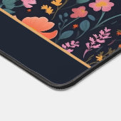 Elegante grillige Waterverf Bloemen Custom Bureaumat (Hoek)