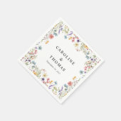 Elegante grillige Wildflower bruiloft Servet (Hoek)