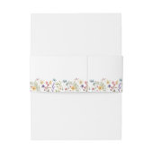 Elegante grillige Wildflower Script Garden Wedding Uitnodigingen Wikkel (Achterkant Voorbeeld)