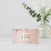 Elegante Grip Glitter Beauty Monogrammed Visitekaartje (Staand voorkant)